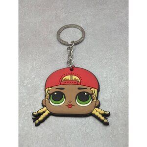 LOL Surprise Doll Keychain With Red Hat & Braids MGA Branded Cute Collectible